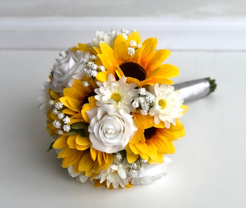 Customize Package Sunflower Bouquet Babys Breath Sunflower Etsy