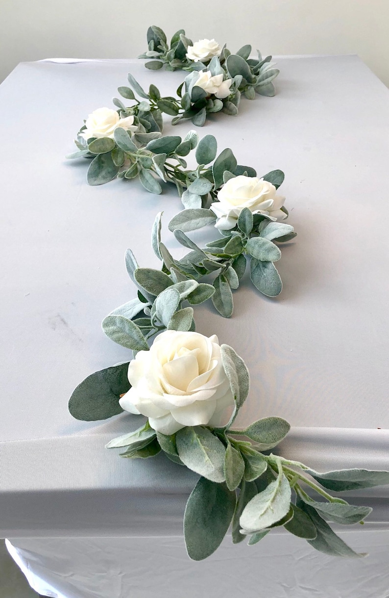 Lambs Ear Garland Artificial Lambs Ear Garland Wedding | Etsy