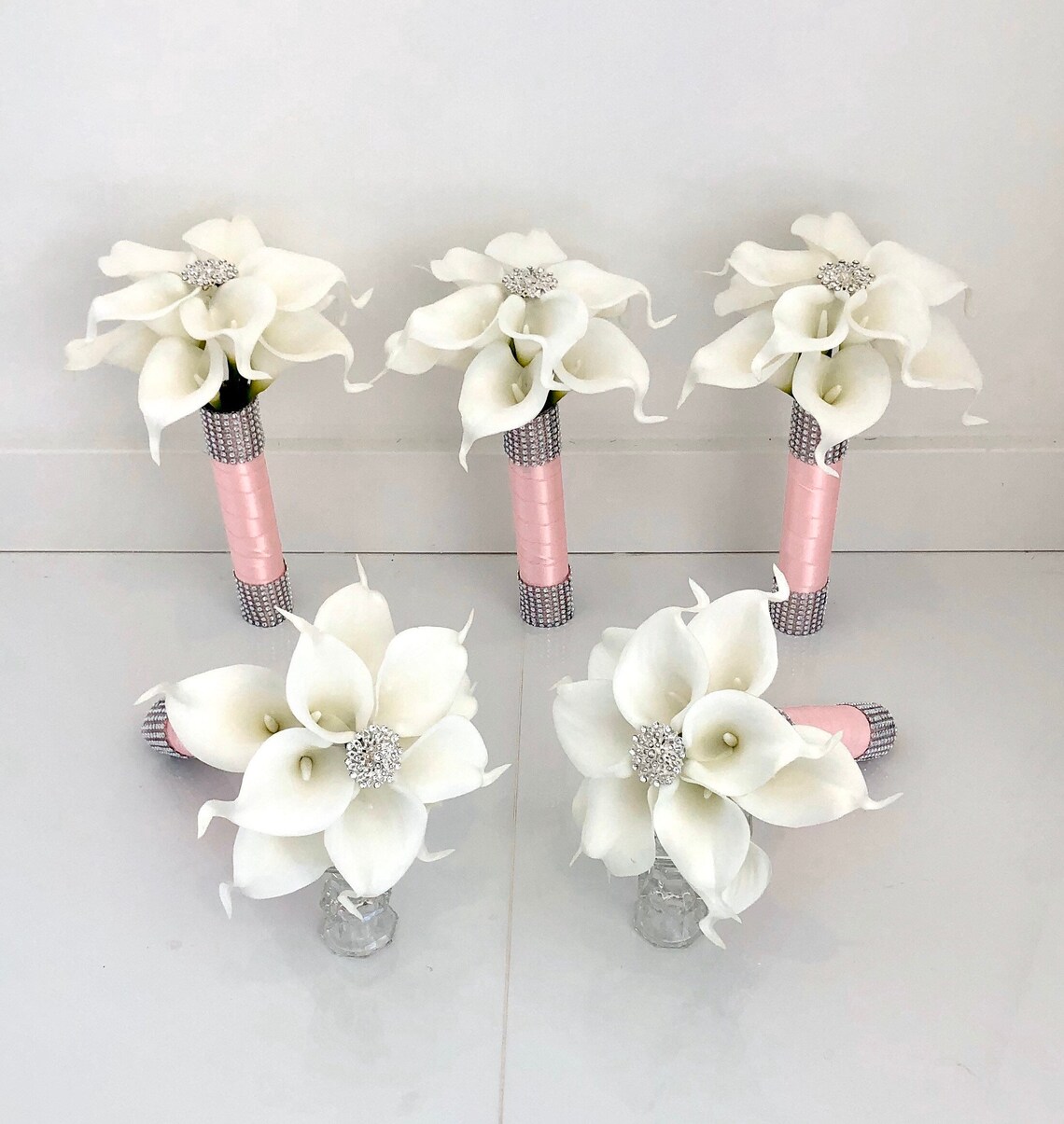 Choose Ribbon 1 White Calla Lily Bouquet Cream Calla Lily - Etsy