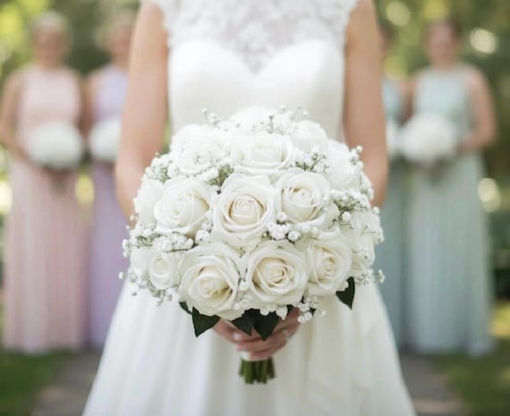 simple ivory wedding dresses V Neck Long Sleeve Simple Ivory Wedding Dress main image 1