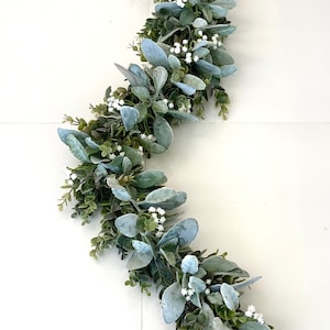 Eucalyptus Garland, Babys Breath Garland, Lambs Ear Garland, Wedding Centerpiece, Arch Flowers, Artificial Eucalyptus Garland, Greenery image 2