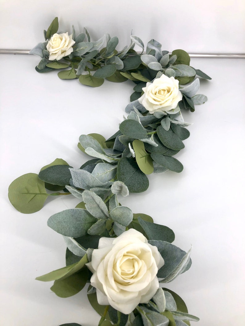 Eucalyptus Garland Lambs Ear Garland Wedding Centerpiece Etsy