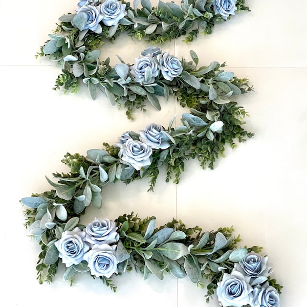 Dusty Blue Garland Etsy