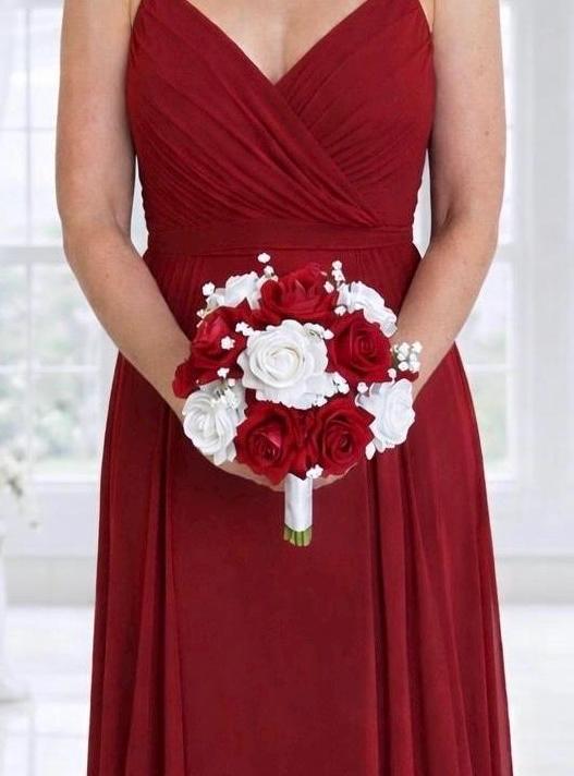 open lace back dress Laura Lace Luxury Girls Dress - Scarlet Red