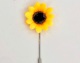 Sunflower Boutonnière, Silk Sunflower Boutonnière, Grooms Boutonnière, Sunflower Bouquet, Sunflower Groomsmen Bout