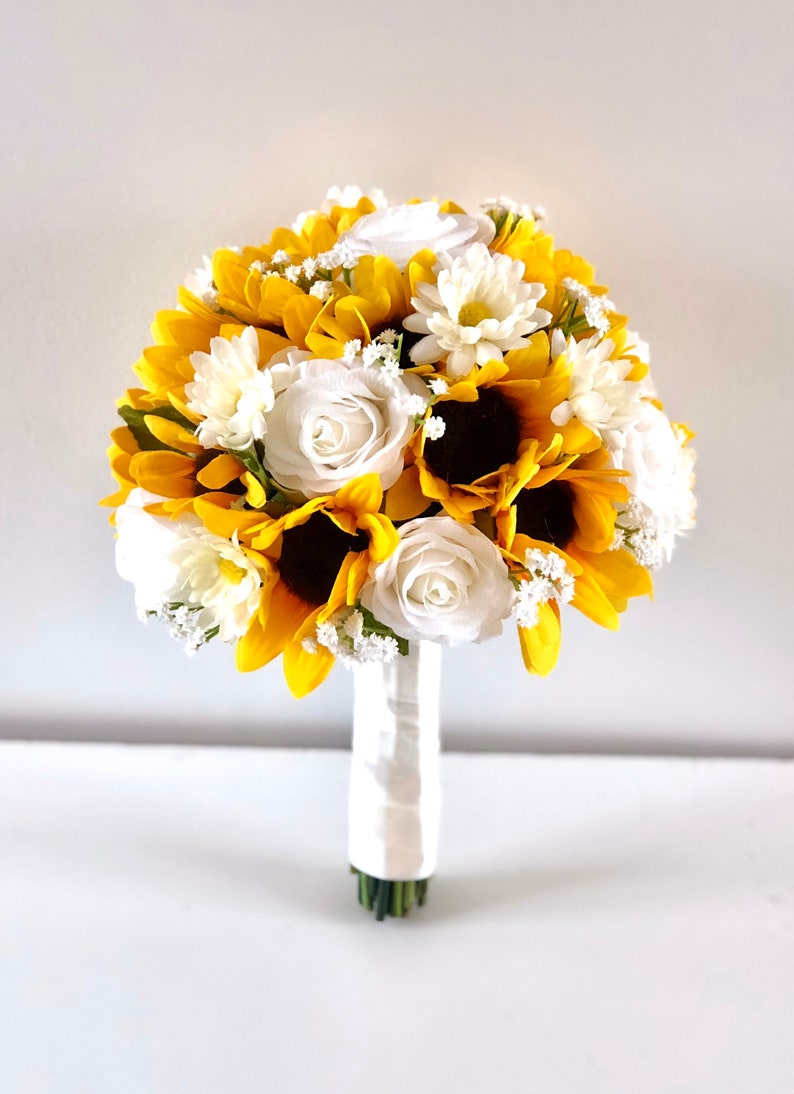 Customize Package Sunflower Bouquet Babys Breath Sunflower Etsy
