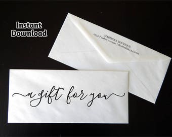 printable gift certificate gift card template simple rustic etsy
