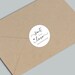 Printable Round Envelope Seal Template, Sent With Love, Packaging ...