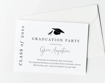 Graduation Party Invitation Insert Template, Printable 5x7" 2026 Grad Party Invite Enclosure, Instant Download Digital File