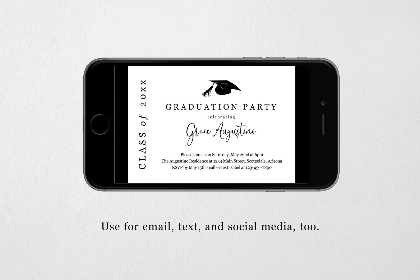 Graduation Party Invitation Insert Template, Printable 2026 Grad Party ...