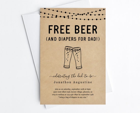 Free diaper party invitation cheap templates