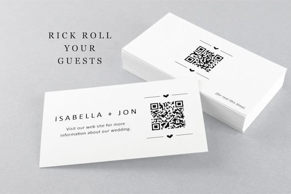 Rick Roll Your Guests With Wedding Website QR Code Prank -  Israel