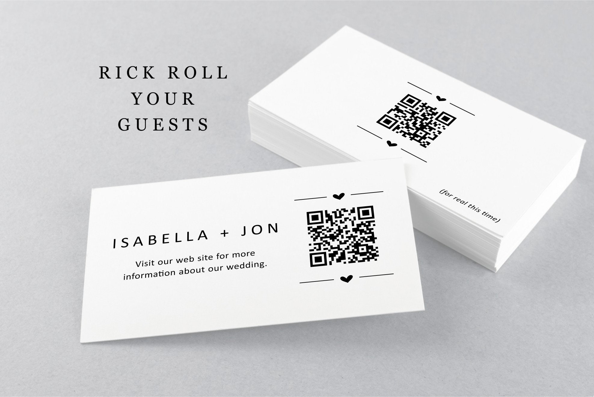 Rick Roll Your Guests With Wedding Website QR Code (Download Now) 