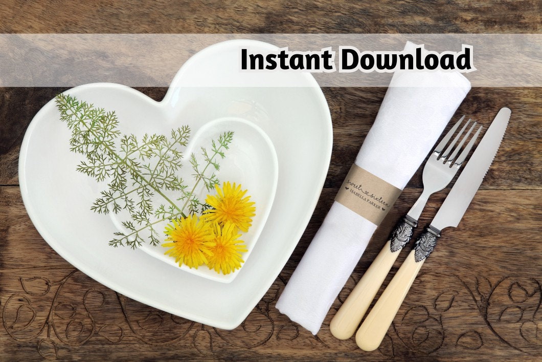 printable-napkin-ring-template-rustic-napkin-holder-on-kraft-paper