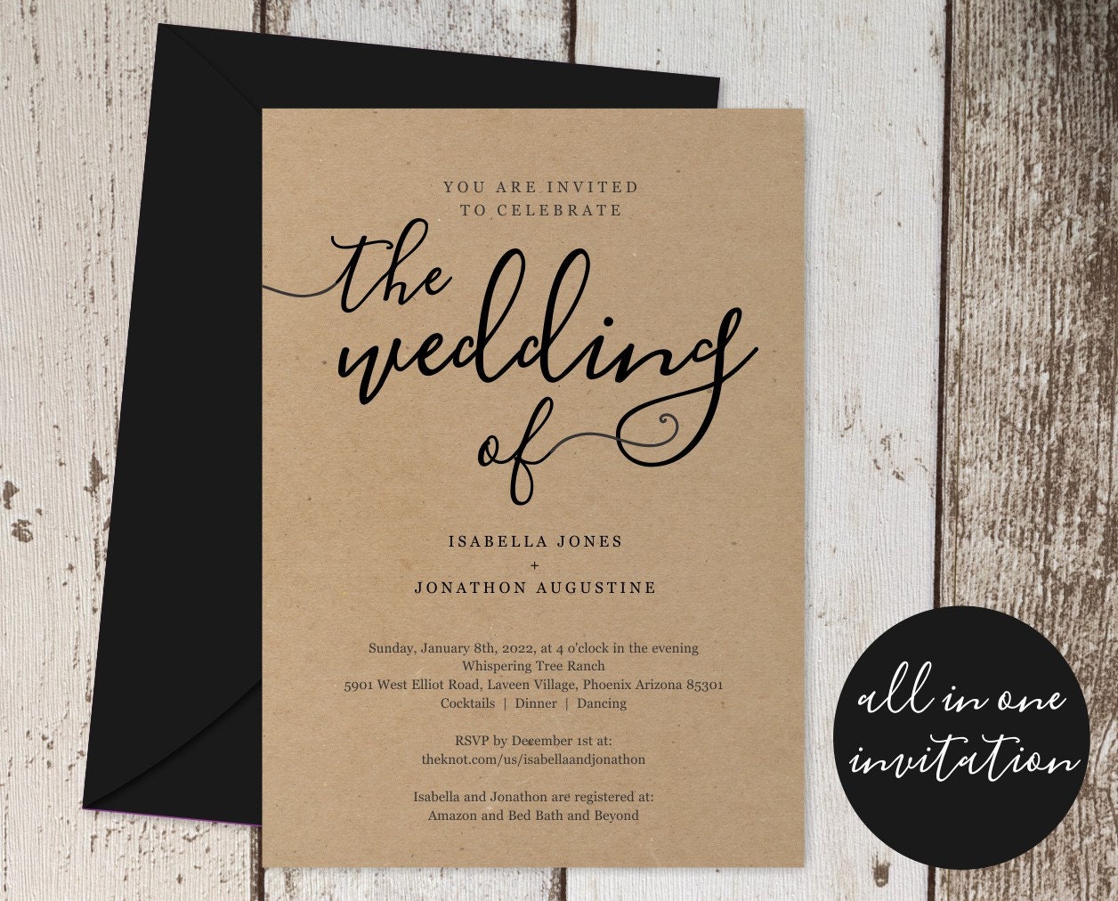 All In One Wedding Invitation Template All In One Wedding Invitation Template
