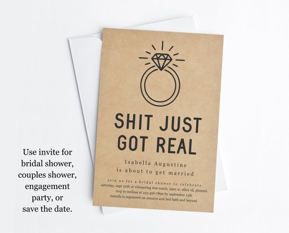 Funny Bridal Shower Invitation Template Printable Fun - Etsy
