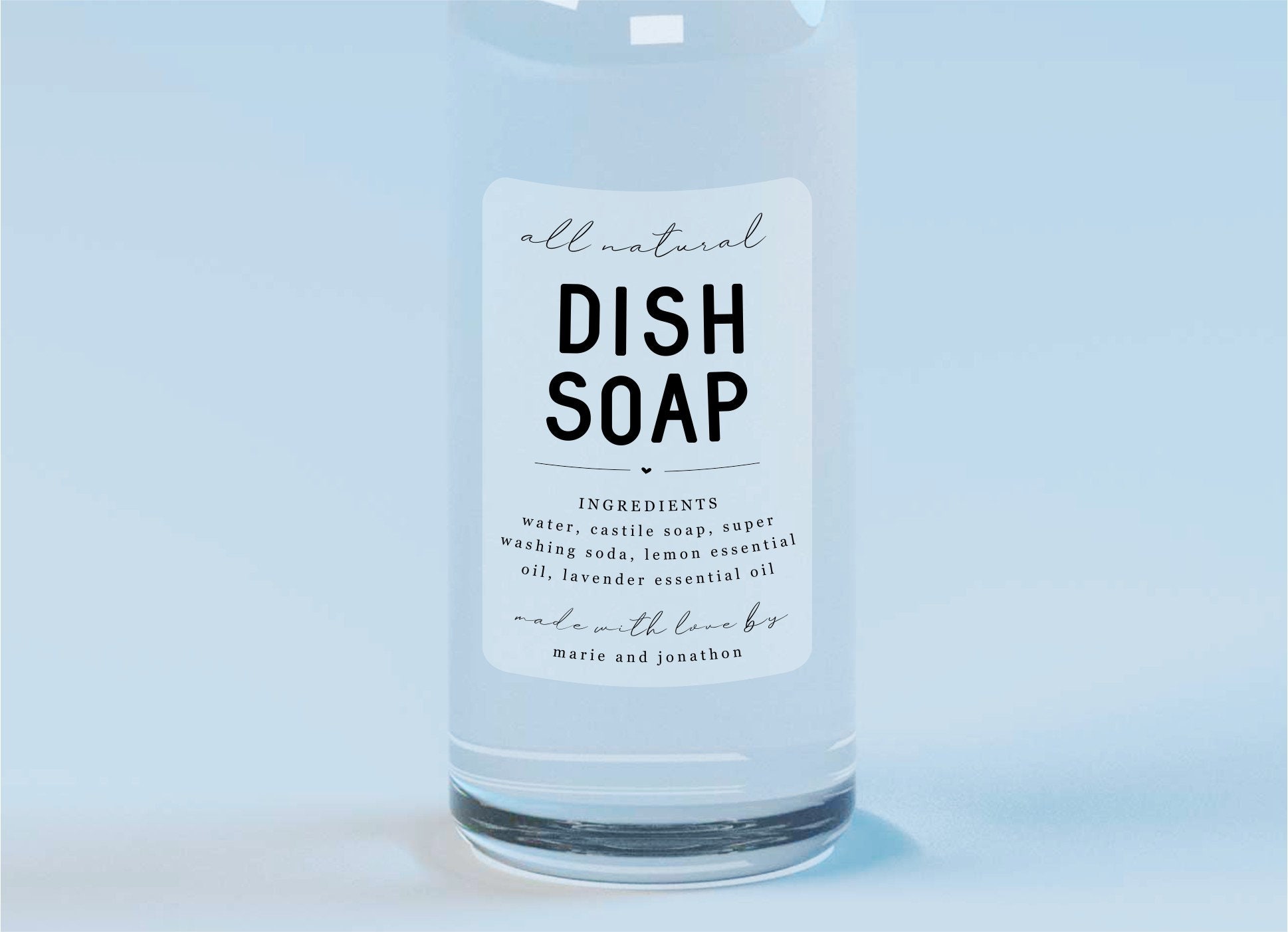 Homemade Dish Soap Label Template 2 X 3 2x3 Etsy UK