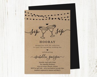 Margarita Bridal Shower / Bachelorette Party Invitation Template, Printable Margarita & Senorita Theme Invite, Instant Download Digital File