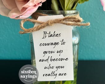 Graduation Quote Tags, Girl or Guy Party Centerpiece Decorations, High School College (Digital Download)
