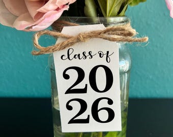 Class of 2026 Gift Tags, Graduation Party Centerpiece Decorations for High School or College (Digital Download)