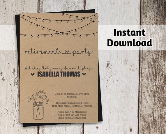 retirement party invitation template