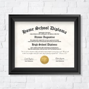 Religious Homeschool Diploma with Gold Seal, Printable Home School High School Graduation Certificate Template, Editable Download File image 3