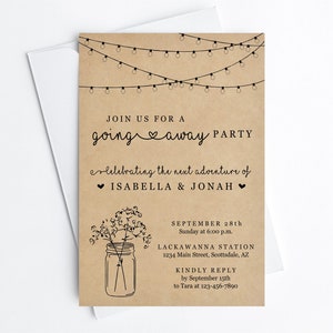 Going Away Party Invitation Printable Template - Moving Away Farewell Bon Voyage Goodbye Invite Evite Editable Instant Download Digital File