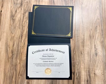 Certificate of Achievement with Gold Seal - purchase individually or with folder