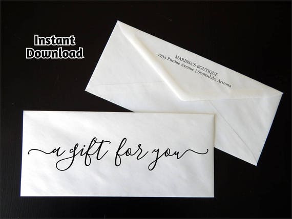 Printable Pdf Gift Card Envelope Template