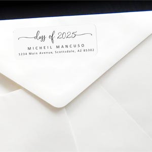Graduation Return Address Label Template, Printable Class of 2025 Graduate Envelope, Avery 1 x 2 5/8 Instant Download Digital File Editable