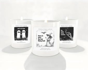 Printable Funny Halloween Candle Label Templates for Candle Business, Square 3x3" Sticker Avery 94101, Instant Download Digital File DIY