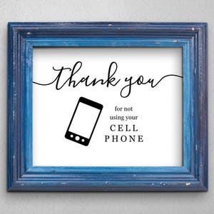No Cell Phone Sign - Printable No Cellphone Use Sign - Mobile Phone - Business, Wedding, Home - DIY Instant Download Digital File PDF 8x10