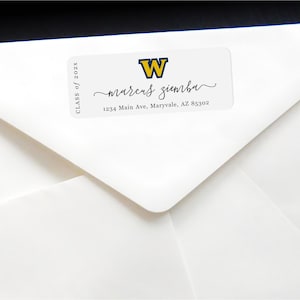 Sjabloon afstuderen adreslabel, afdrukbaar klaslokaal van 2026 High School College-logo 1 x 2 5/8", Avery OnlineLabels, download digitaal bestand