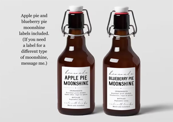Moonshine Label Templates For Bottles