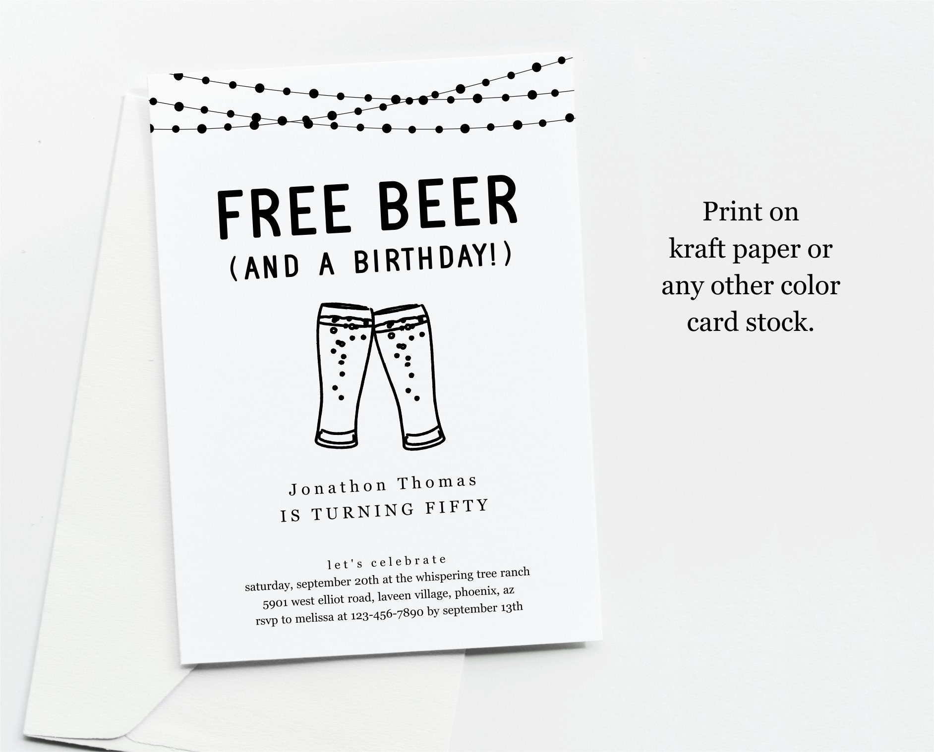 Free Printable Beer Birthday Invitations Free Printable Beer Birthday Invitations