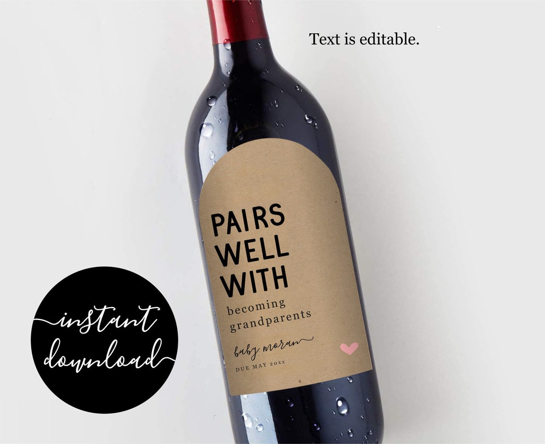 Printable Pregnancy Announcement Pairs Well With Being Grandparent ...