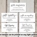 Printable Wedding Registry Card Template Printable Rustic / Hearts ...