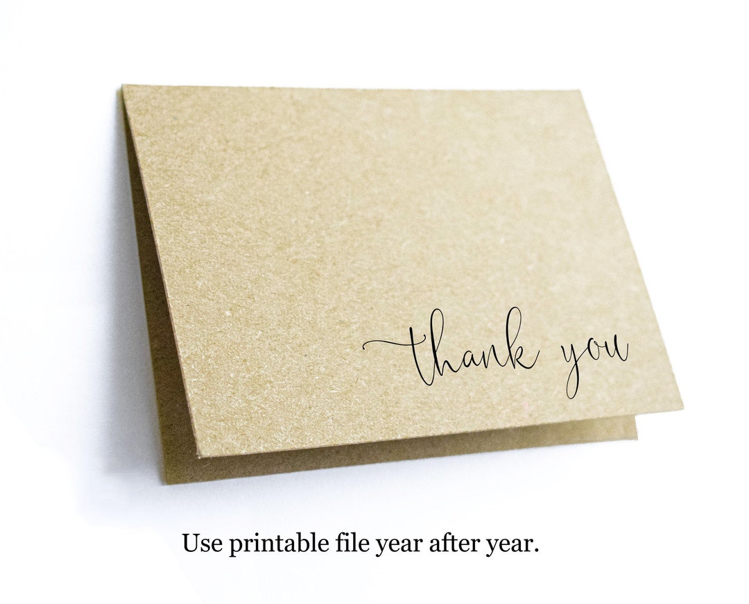 Printable Simple Thank You Card Template for Business to Client ...