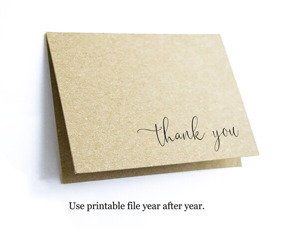 Printable Simple Thank You Card Template for Business to | Etsy