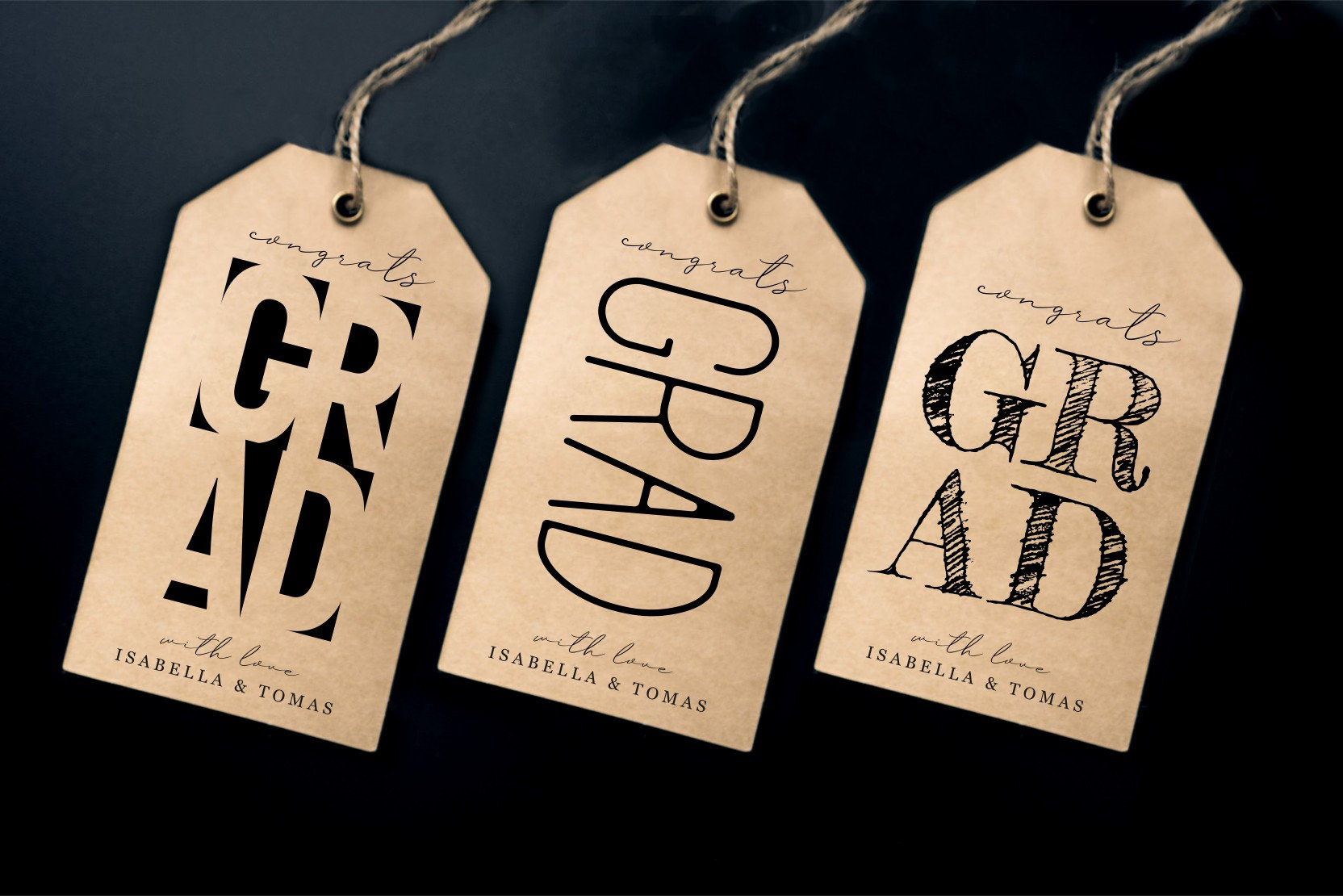 Custom Graduation Gift Tag Template, Printable Congrats Grad