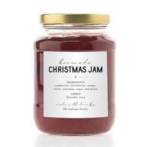 Christmas Jam Label Template - Printable Homemade Christmas Jam Gift ...