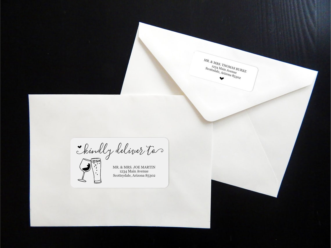 Printable Address Template Envelope Labels Avery 2x4 1x25/8 Etsy