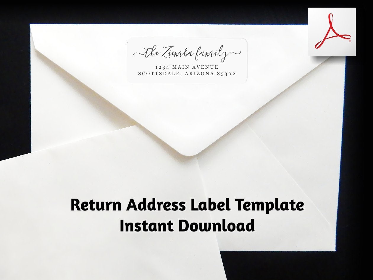 printable return address envelope template