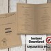 Printable Wedding Ceremony Book Template Unlimited Pages Multi-page Folded Program Booklet ...