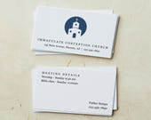 Church Business Card Template, Printable Simple Business Card for Pastor Priest Minister Clergy etc, Easy Editable Instant Download Digital