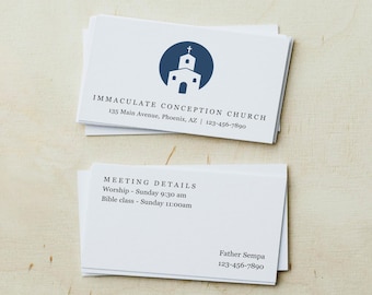 Church Business Card Template, Printable Simple Business Card for Pastor Priest Minister Clergy etc, Easy Editable Instant Download Digital