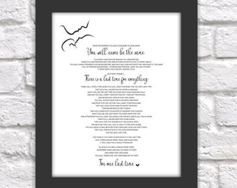 The Last Time Poem Print - Printable Baby Shower, Mothers Day, Pregnancy, New Mom Gift - Nursery Wall Art - Instant Download Digital File