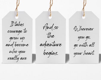 Printable Graduation Centerpiece Tag Template, Custom Girl Guy Grad Party 2025 Decorations, High School College Quotes Instant Download File
