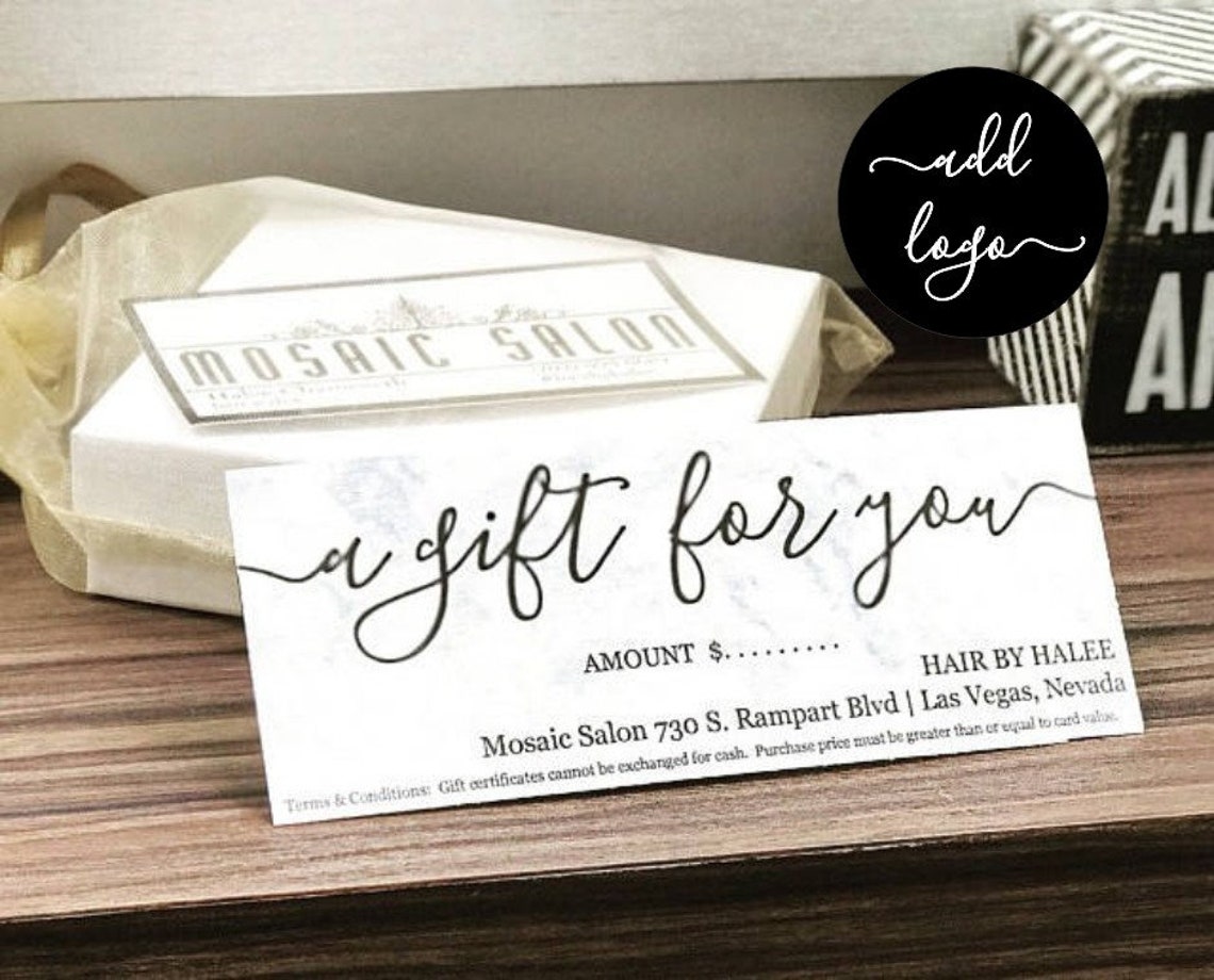 Printable Gift Certificate Gift Card Template Simple Rustic - Etsy