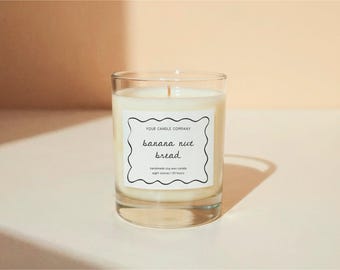 Candle Labels - Set of 9 Personalized Doodle Candle Stickers - Water & Oil Resistant